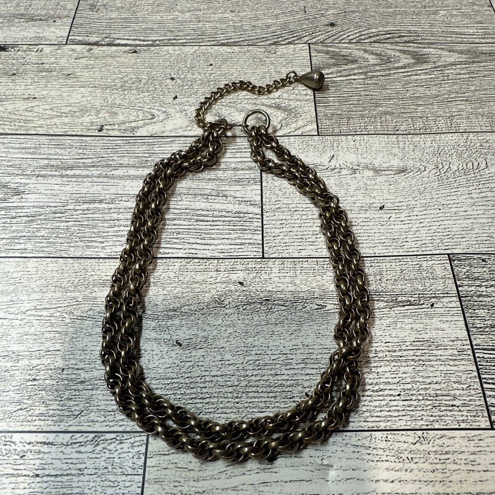 Gold Tone 15-18" Adjustable Choker Chain Necklace‎ Vintage